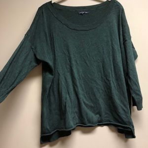 AEO Forrest Green 3/4 Length Sleeve Sweater